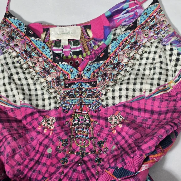 Camilla Desert Discotheque Flared Playsuit with Belt - Picture 7 of 12